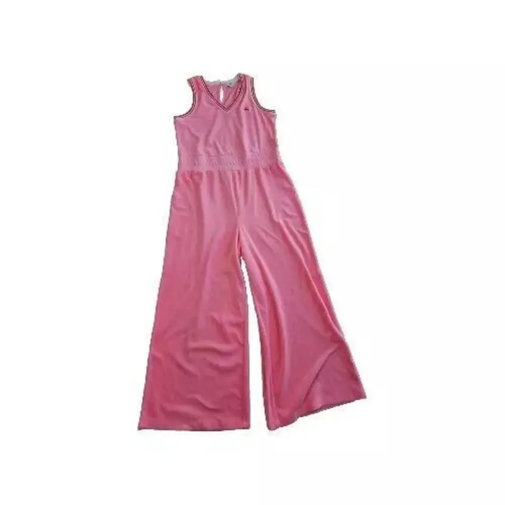 NWT Juicy Couture Light PINK Terry Capri Length Jumpsuit, New - Picture 2 of 16